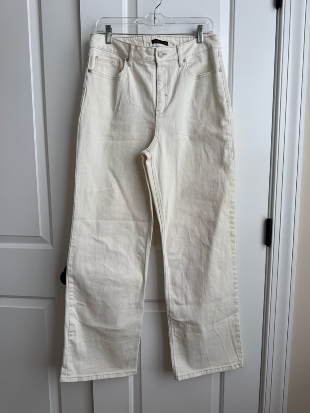 Sincerely Jules High Rise Wide Leg Ecru Jeans 11